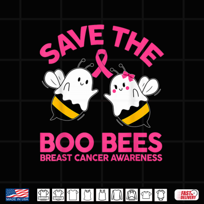 Save The Boobees Boo Bees Breast Cancer Halloween Shirt 4 Design Save The Boobees Boo Bees Breast Cancer Halloween Shirt