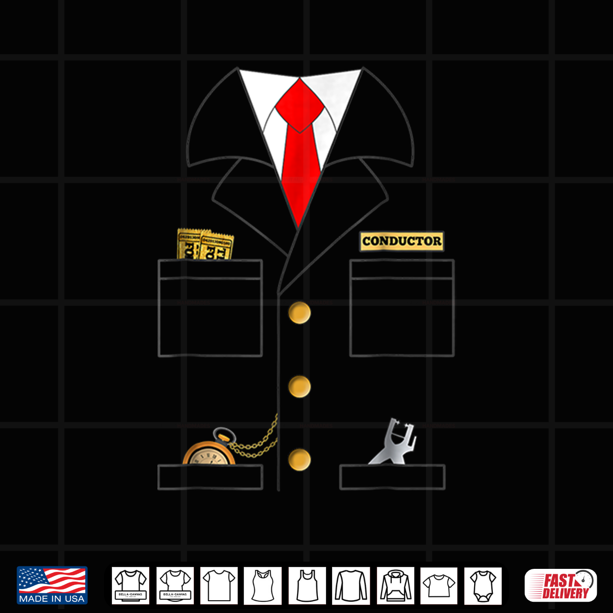 Train Conductor Costume Shirt Train Conductor Costume Shirt