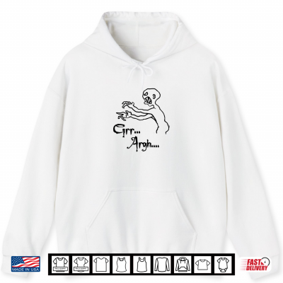 Hoodie Zombie Grr Argh Shirt