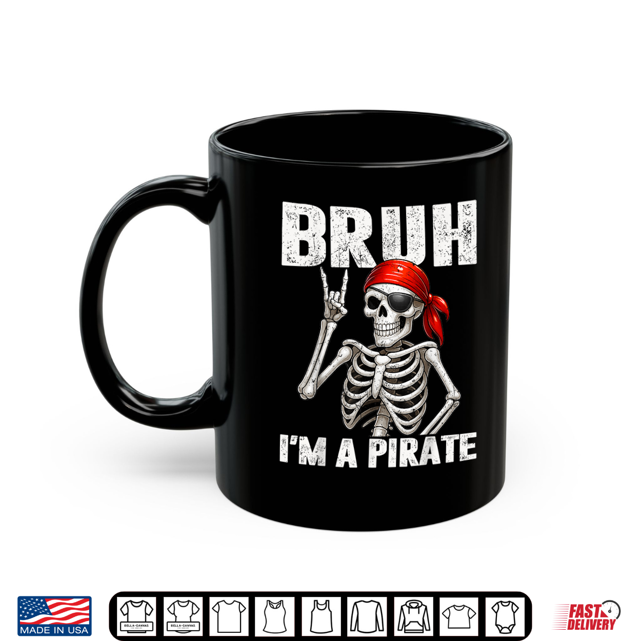 Bruh Im A Pirate Spooky Skeleton Halloween Costumes Shirt
