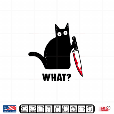 Cat What Funny Black Cat Shirt Murderous Cat With Knife Shirt 4 Design Cat What Funny Black Cat Shirt Murderous Cat With Knife Shirt