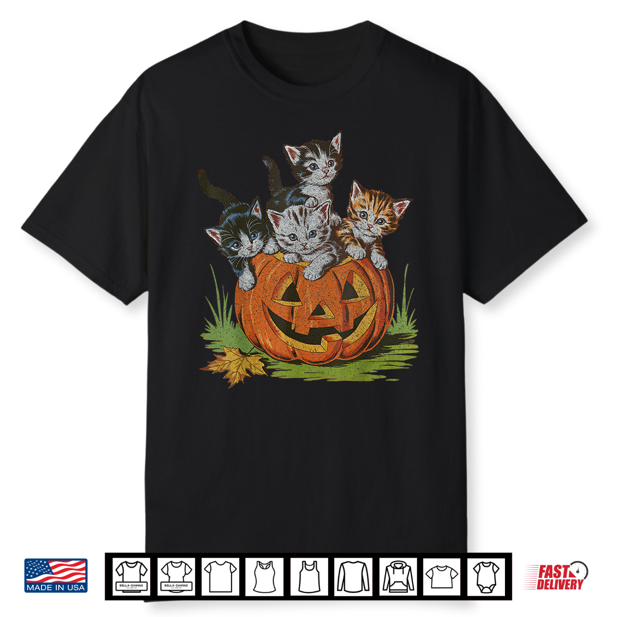 Halloween Vintage Cat Pumpkin Spooky Season Shirt Halloween Vintage Cat Pumpkin Spooky Season Shirt
