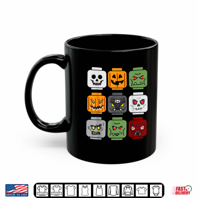 Halloween Building Brick Head Pumpkin Ghost Zombie Friends Shirt 3 Mug Halloween Building Brick Head Pumpkin Ghost Zombie Friends Shirt