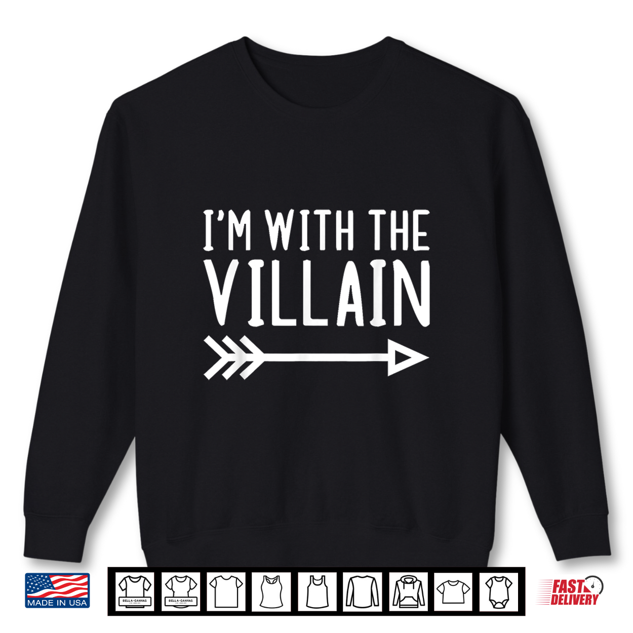 I’M With The Villain Funny Matching Halloween Couple Costume Shirt I’M With The Villain Funny Matching Halloween Couple Costume Shirt