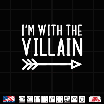 I'M With The Villain Funny Matching Halloween Couple Costume Shirt 4 Design Im With The Villain Funny Matching Halloween Couple Costume Shirt