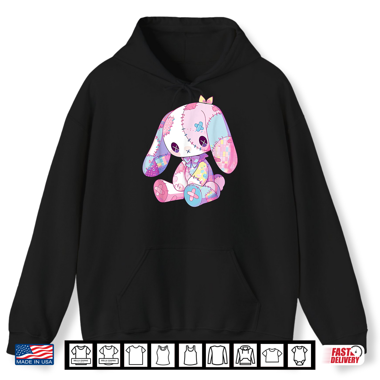 Kawaii Pastel Goth Creepy Cute Witchy Sad Zombie Pink Bunny Shirt Kawaii Pastel Goth Creepy Cute Witchy Sad Zombie Pink Bunny Shirt