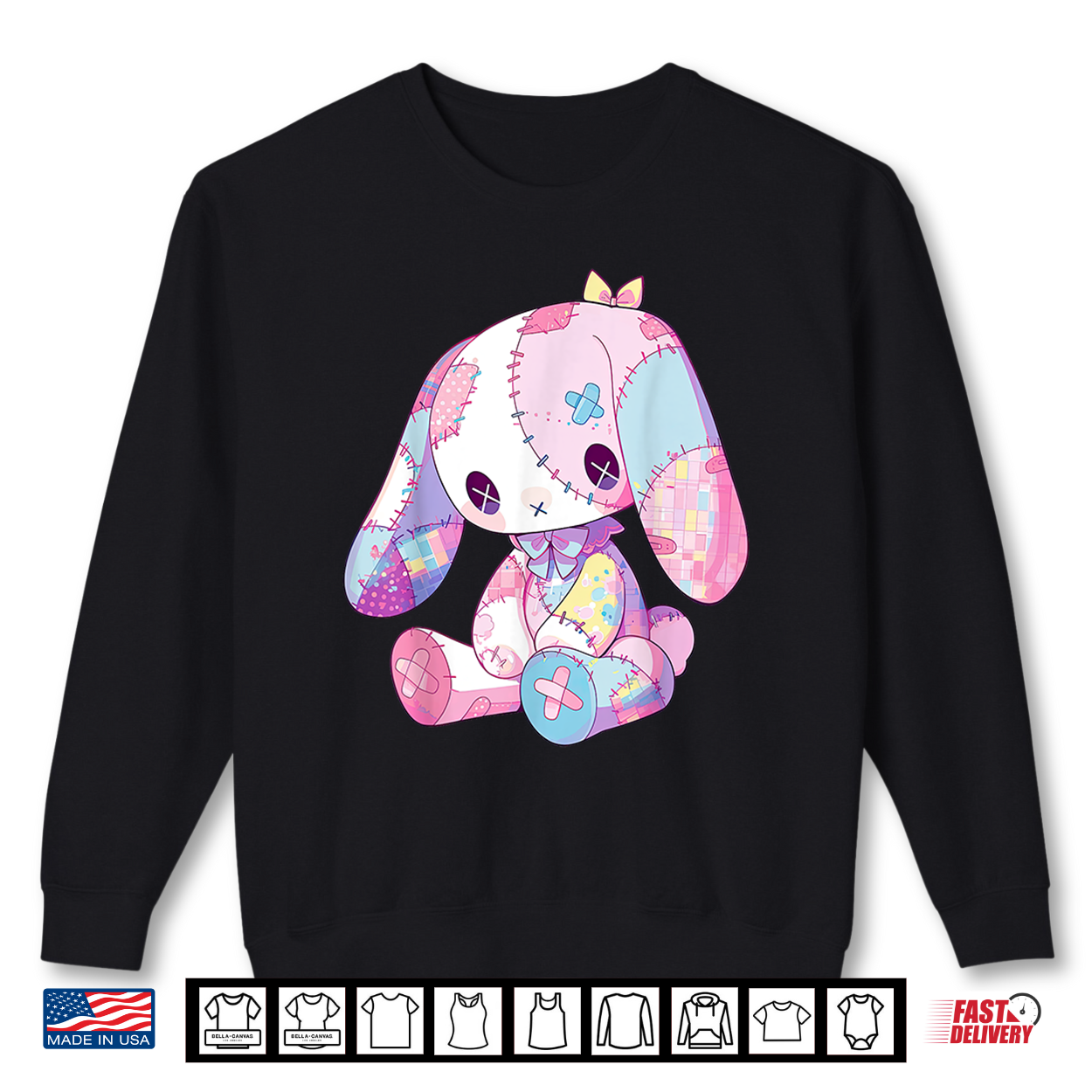Kawaii Pastel Goth Creepy Cute Witchy Sad Zombie Pink Bunny Shirt Kawaii Pastel Goth Creepy Cute Witchy Sad Zombie Pink Bunny Shirt