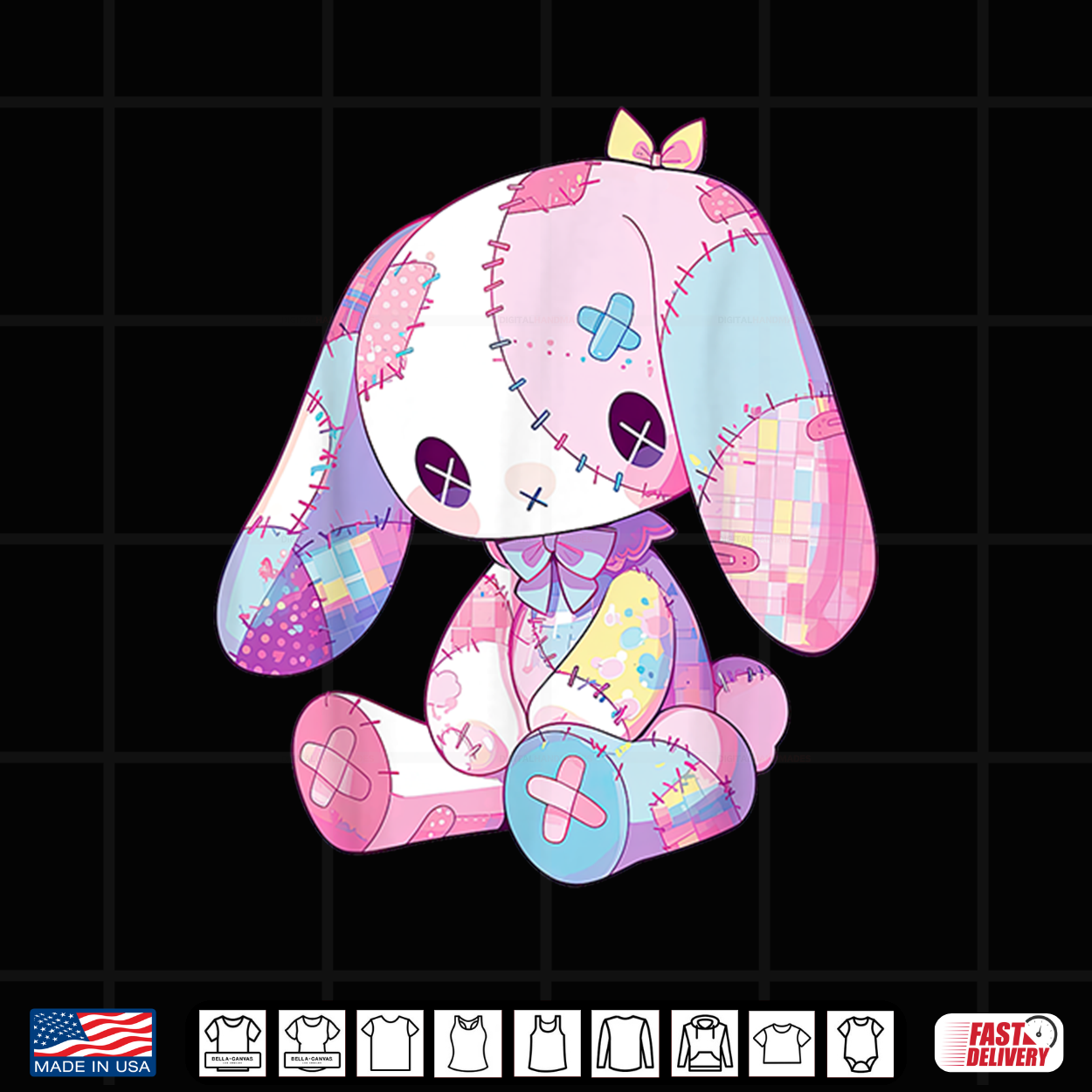 Kawaii Pastel Goth Creepy Cute Witchy Sad Zombie Pink Bunny Shirt Kawaii Pastel Goth Creepy Cute Witchy Sad Zombie Pink Bunny Shirt
