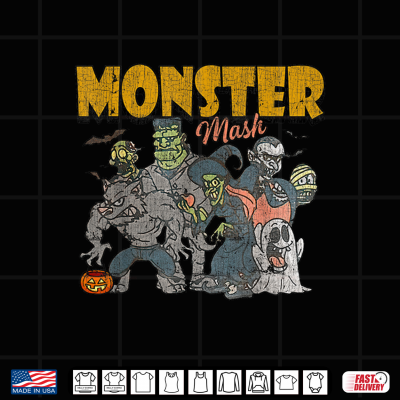 Design Monster Mash Ghost Halloween Funny Shirt