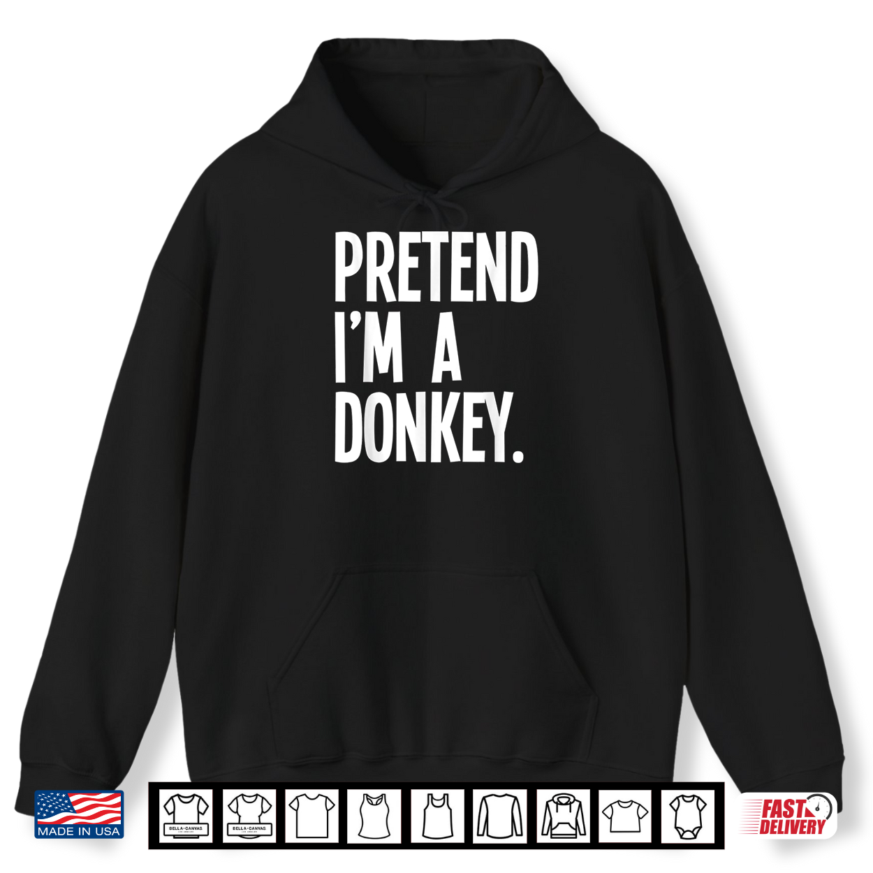 Pretend I’M A Donkey Funny Halloween Party Costume Shirt