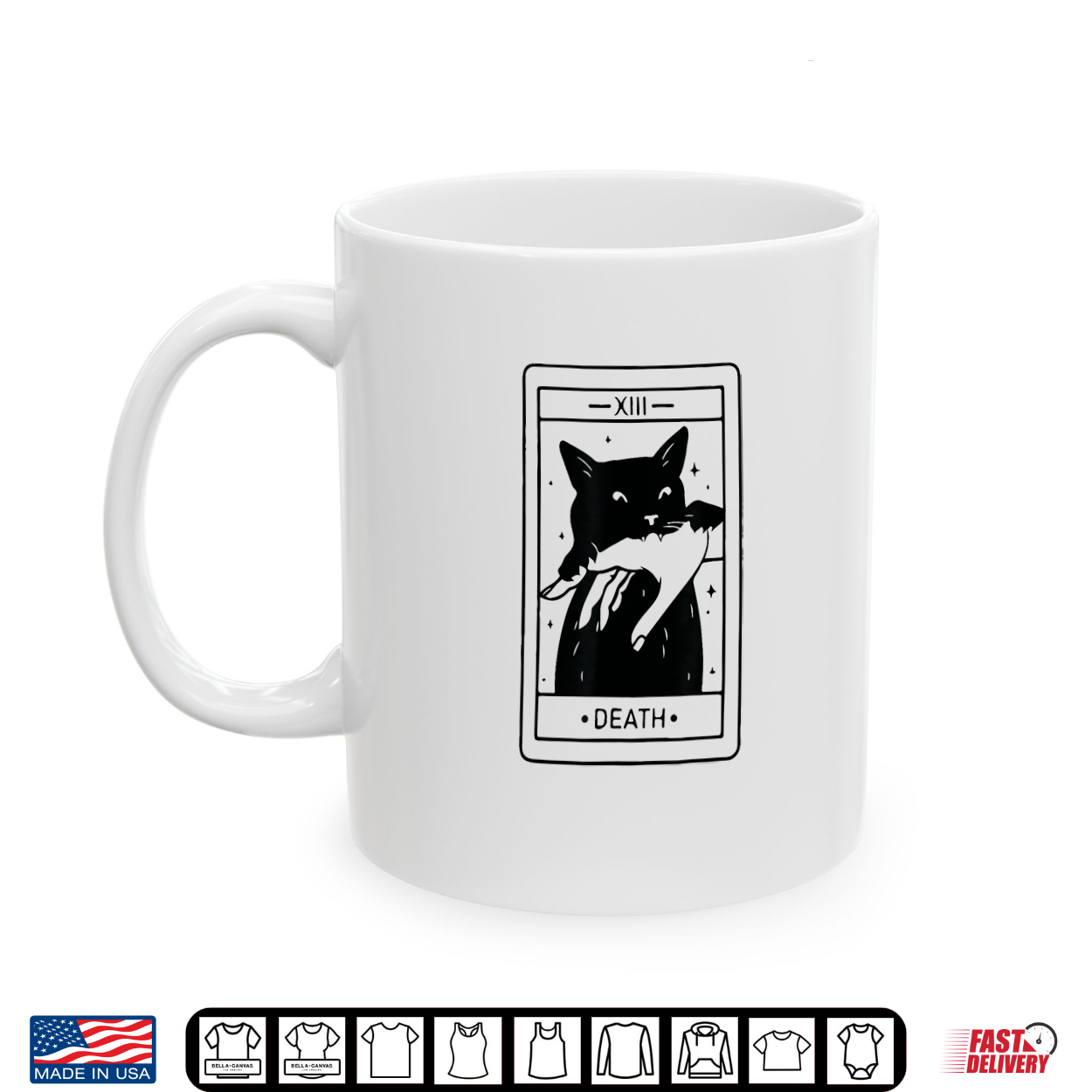 Black Cat Tarot Death Halloween Witchy Cat Lover Shirt