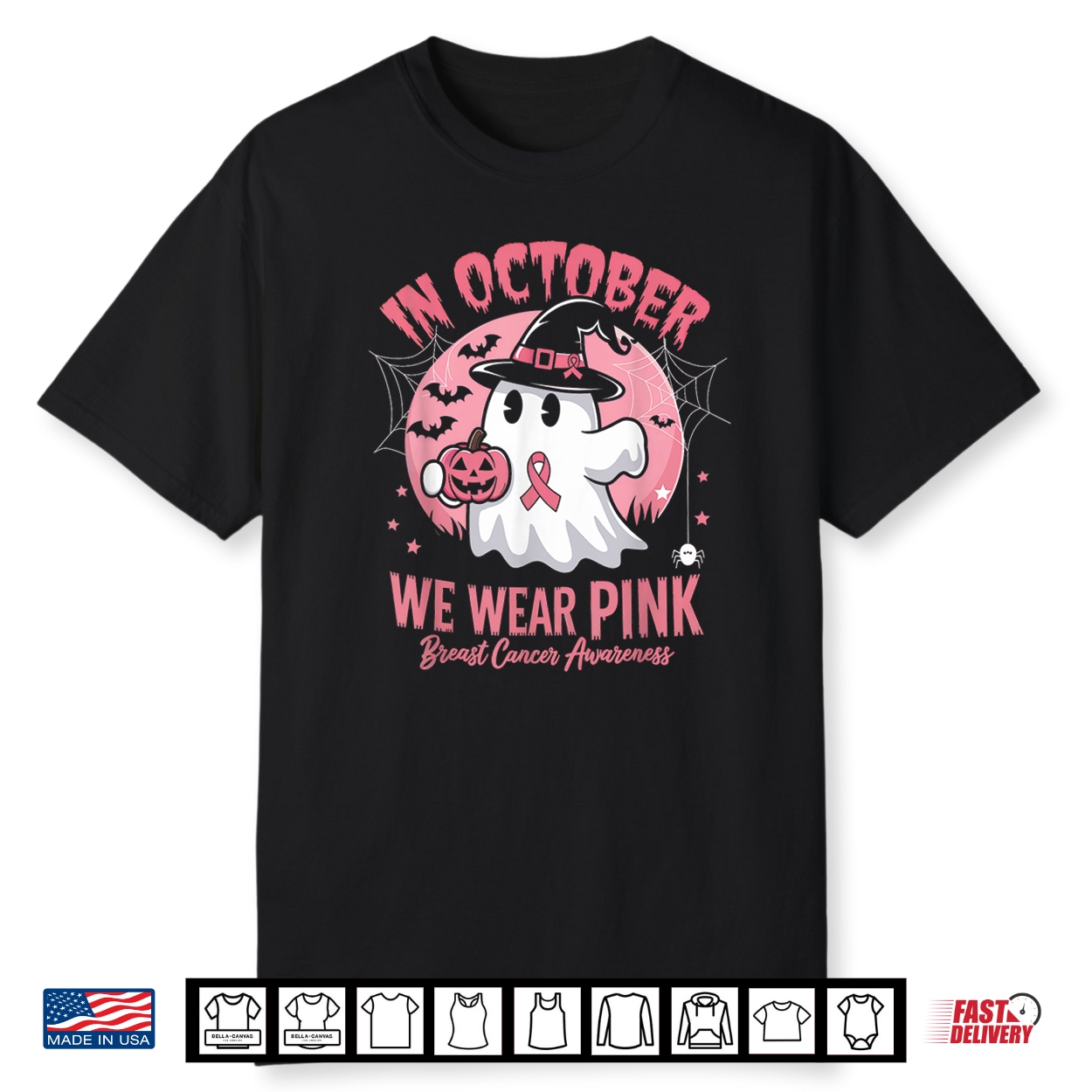 Breast Cancer Shirts Women Halloween In October We Wear Pink Shirt Breast Cancer Shirts Women Halloween In October We Wear Pink Shirt