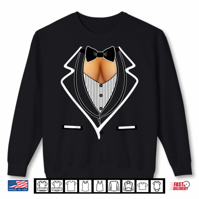 Funny Ladies Cleavage Tuxedo Party Mardi Gras Tailgate Shirt 2 Sweatshirt Funny Ladies Cleavage Tuxedo Party Mardi Gras Tailgate Shirt