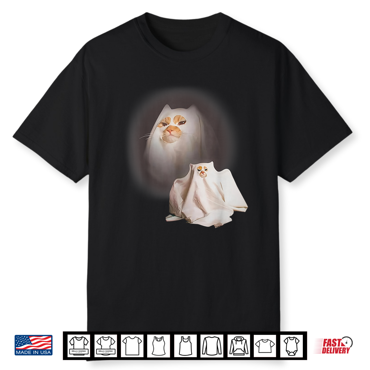 Ghost Cat Ghost Kitten Funny Cat Meme Halloween Shirt Ghost Cat Ghost Kitten Funny Cat Meme Halloween Shirt
