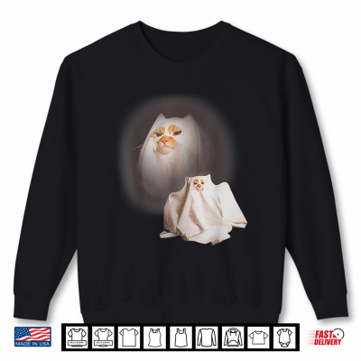 Ghost Cat Ghost Kitten Funny Cat Meme Halloween Shirt 2 Sweatshirt Ghost Cat Ghost Kitten Funny Cat Meme Halloween Shirt