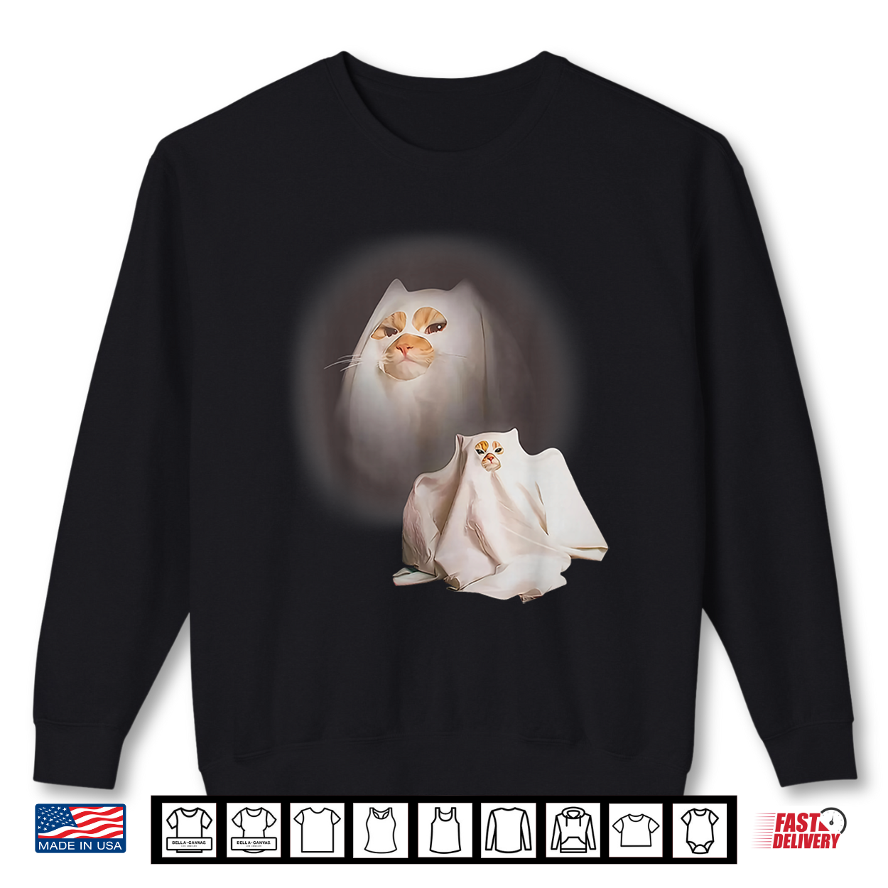 Ghost Cat Ghost Kitten Funny Cat Meme Halloween Shirt Ghost Cat Ghost Kitten Funny Cat Meme Halloween Shirt