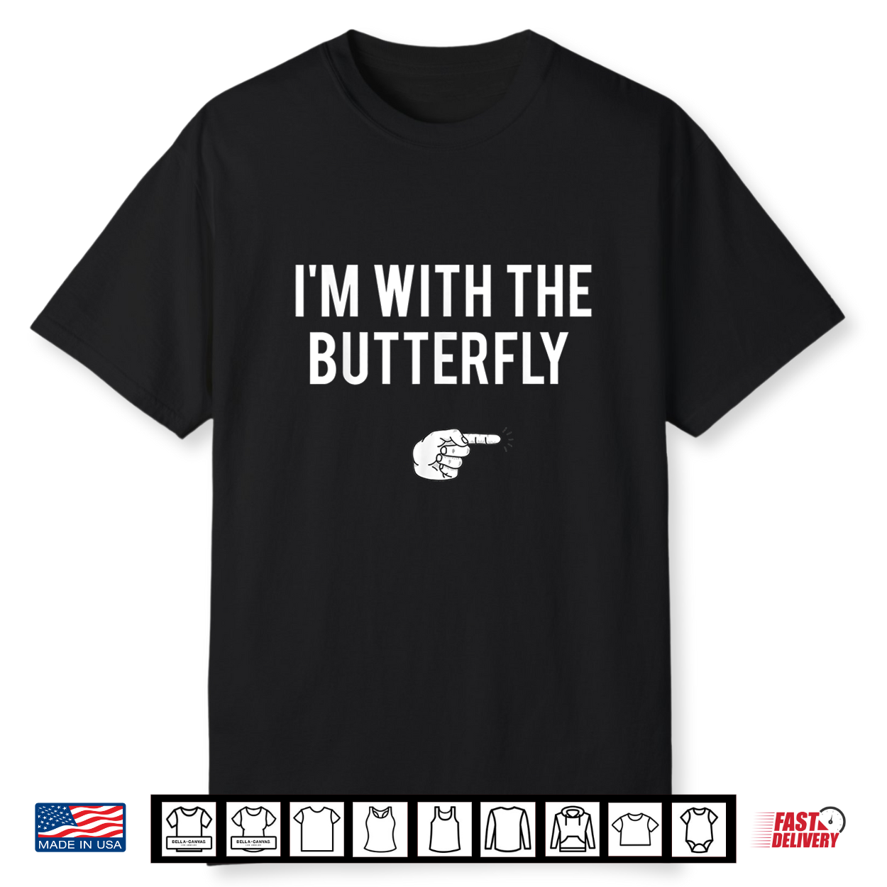 I’M With Butterfly Halloween Costume Party Matching Shirt I’M With Butterfly Halloween Costume Party Matching Shirt