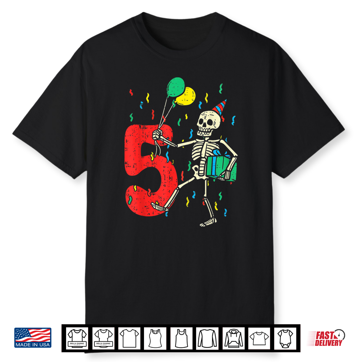 My 5Th Birthday Skeleton Halloween 5 Year Old Funny Gift Shirt My 5Th Birthday Skeleton Halloween 5 Year Old Funny Gift Shirt