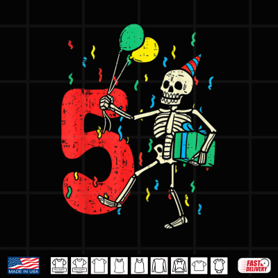 My 5Th Birthday Skeleton Halloween 5 Year Old Funny Gift Shirt 4 Design My 5th Birthday Skeleton Halloween 5 Year Old Funny Gift Shirt