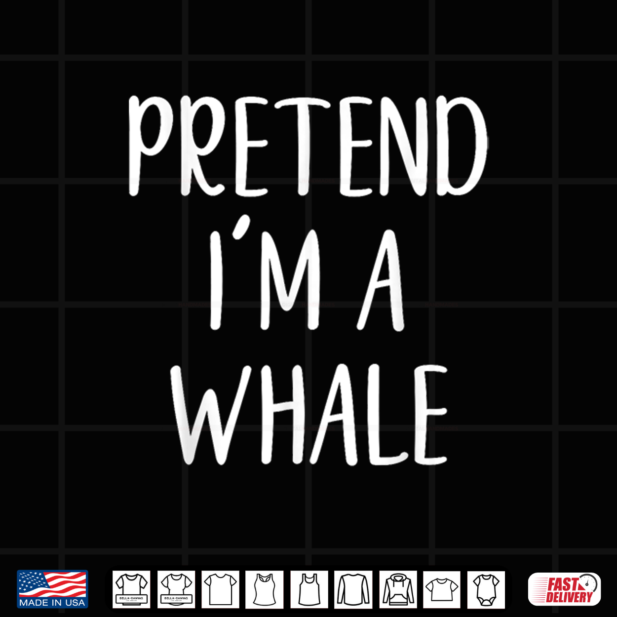 Pretend I’M A Whale Costume Halloween Quick Simple Funny Shirt Pretend I’M A Whale Costume Halloween Quick Simple Funny Shirt