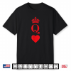 Queen Of Hearts Card Costume Halloween Vintage Poker Cards Shirt