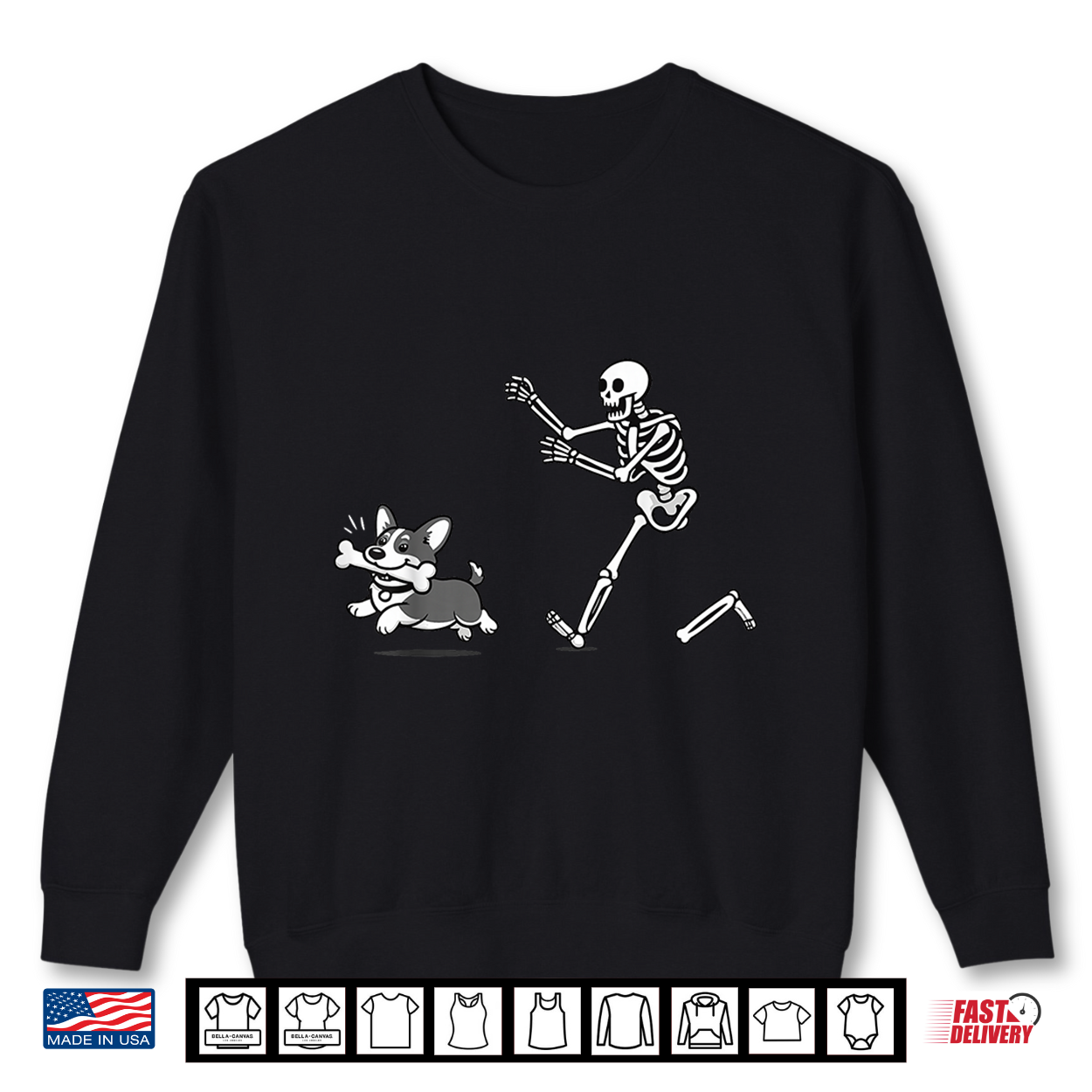 Skeleton Chasing Corgi Halloween Vibe Corgi Dog Lover Shirt Skeleton Chasing Corgi Halloween Vibe Corgi Dog Lover Shirt