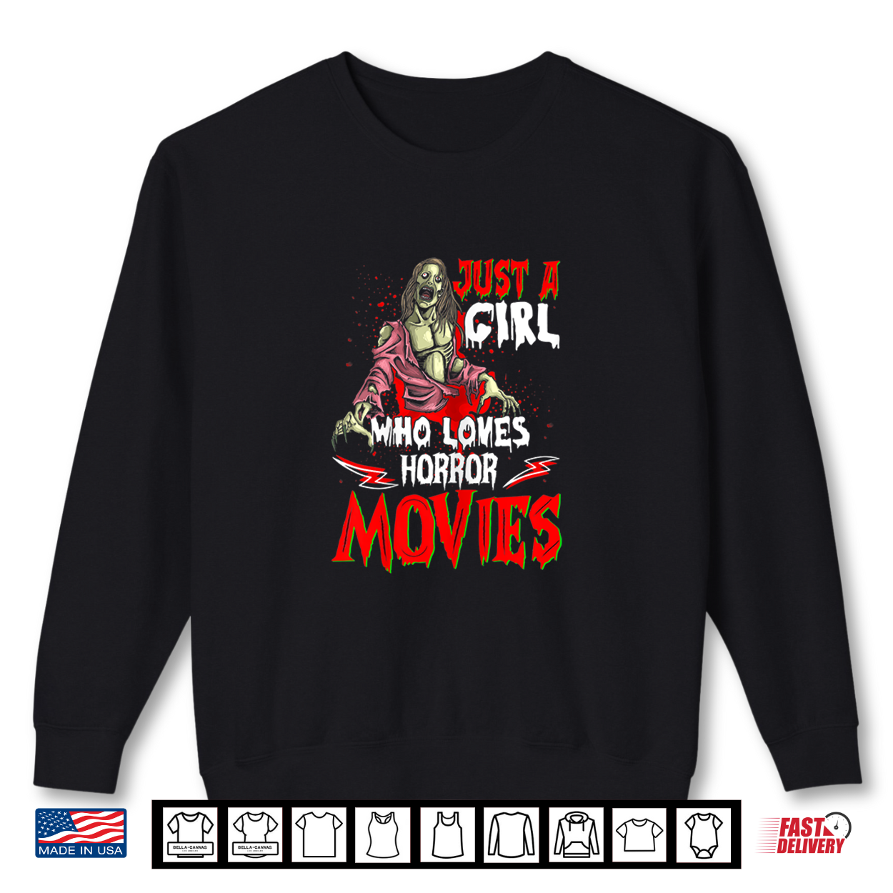 Womens Just A Girl Who Loves Horror Movies Funny Horror Movie Lover Shirt Womens Just A Girl Who Loves Horror Movies Funny Horror Movie Lover Shirt