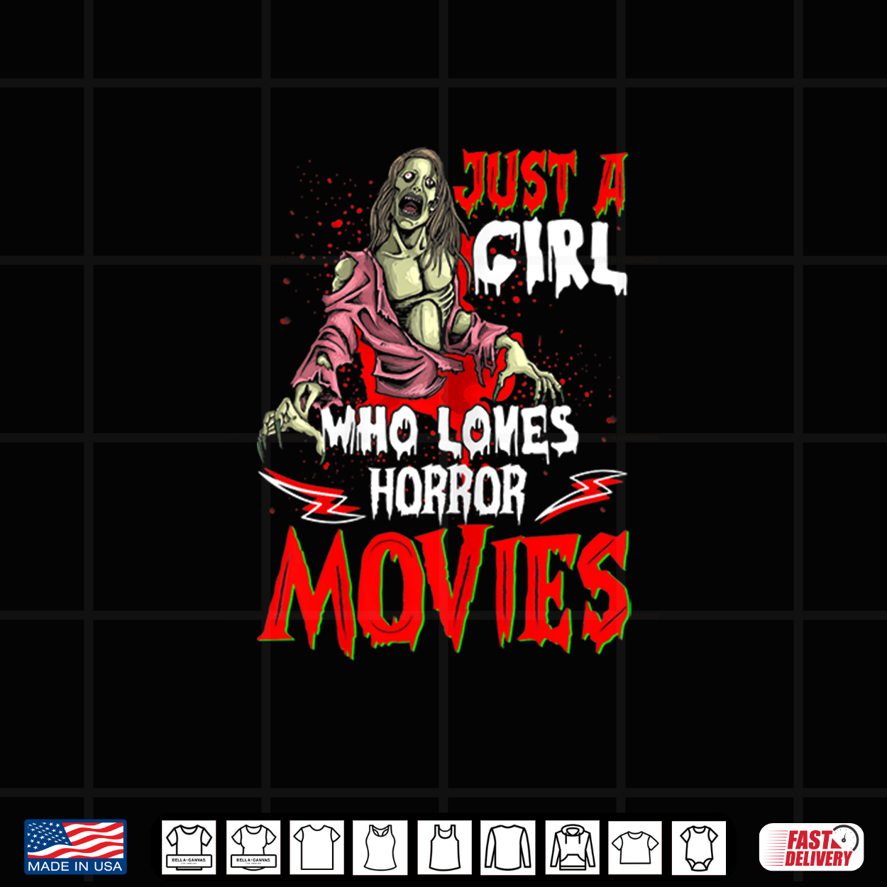 Womens Just A Girl Who Loves Horror Movies Funny Horror Movie Lover Shirt Womens Just A Girl Who Loves Horror Movies Funny Horror Movie Lover Shirt