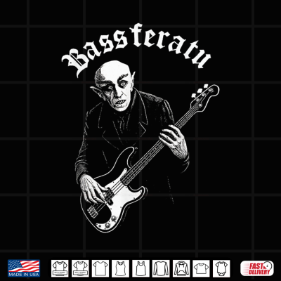 Bassferatu Gothic Horror Bass Guitar Player Halloween Parody Shirt 4 Design Bassferatu Gothic Horror Bass Guitar Player Halloween Parody Shirt