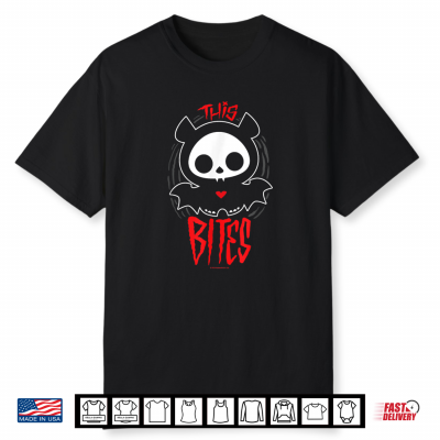 Diego Bat This Bites Red Halloween Spooky Logo Shirt