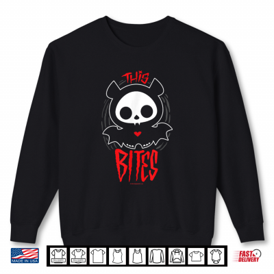 Sweatshirt Diego Bat This Bites Red Halloween Spooky Logo Shirt