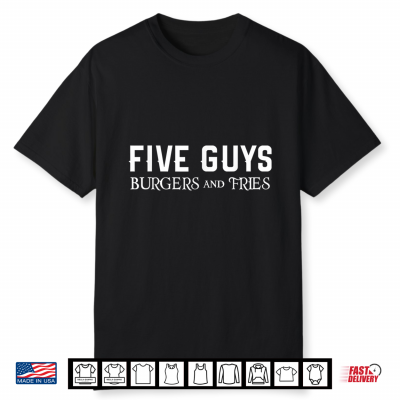 Five Guys Burgers Fries Fast Food Worker Halloween Costume Shirt