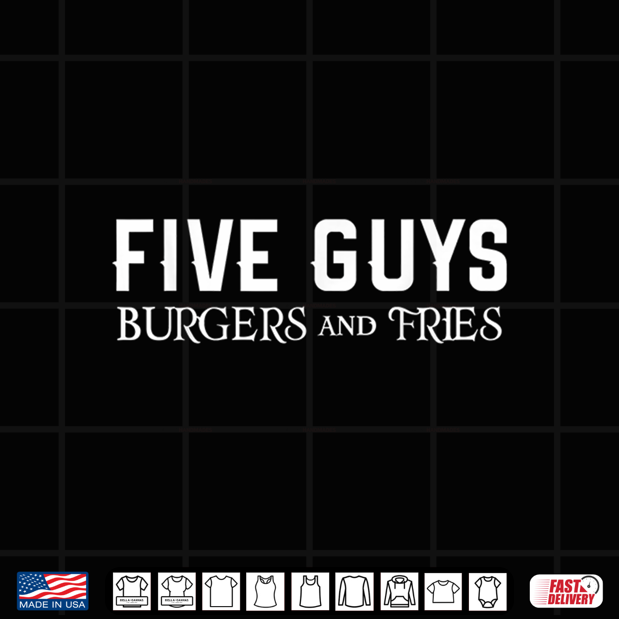 Five Guys Burgers Fries Fast Food Worker Halloween Costume Shirt Five Guys Burgers Fries Fast Food Worker Halloween Costume Shirt