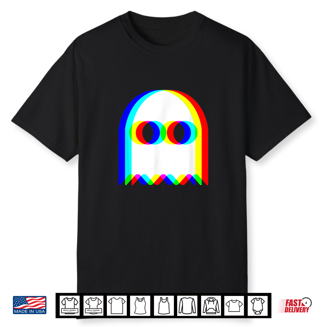 Funny Ghost Trippy Vaporwave Halloween Techno Rave Edm Party Shirt