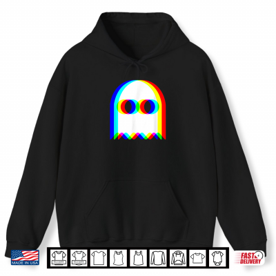 Hoodie Funny Ghost Trippy Vaporwave Halloween Techno Rave EDM Party Shirt
