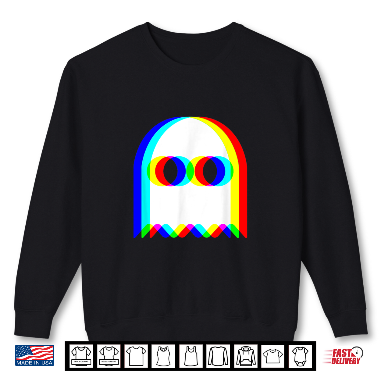 Funny Ghost Trippy Vaporwave Halloween Techno Rave Edm Party Shirt
