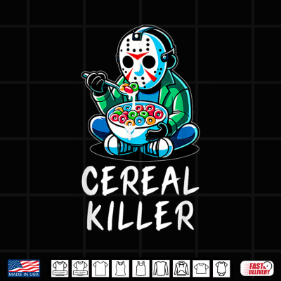 Design Funny Halloween Character Breakfast Cereal Killer Gift Shirt