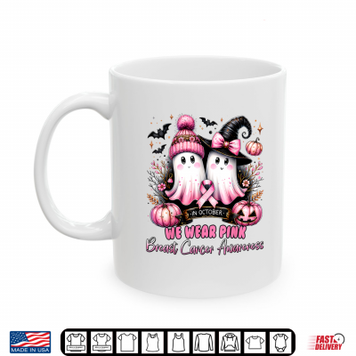 In October We Wear Pink Ghost Witch Breast Cancer Awareness Shirt 3 Mug In October We Wear Pink Ghost Witch Breast Cancer Awareness Shirt