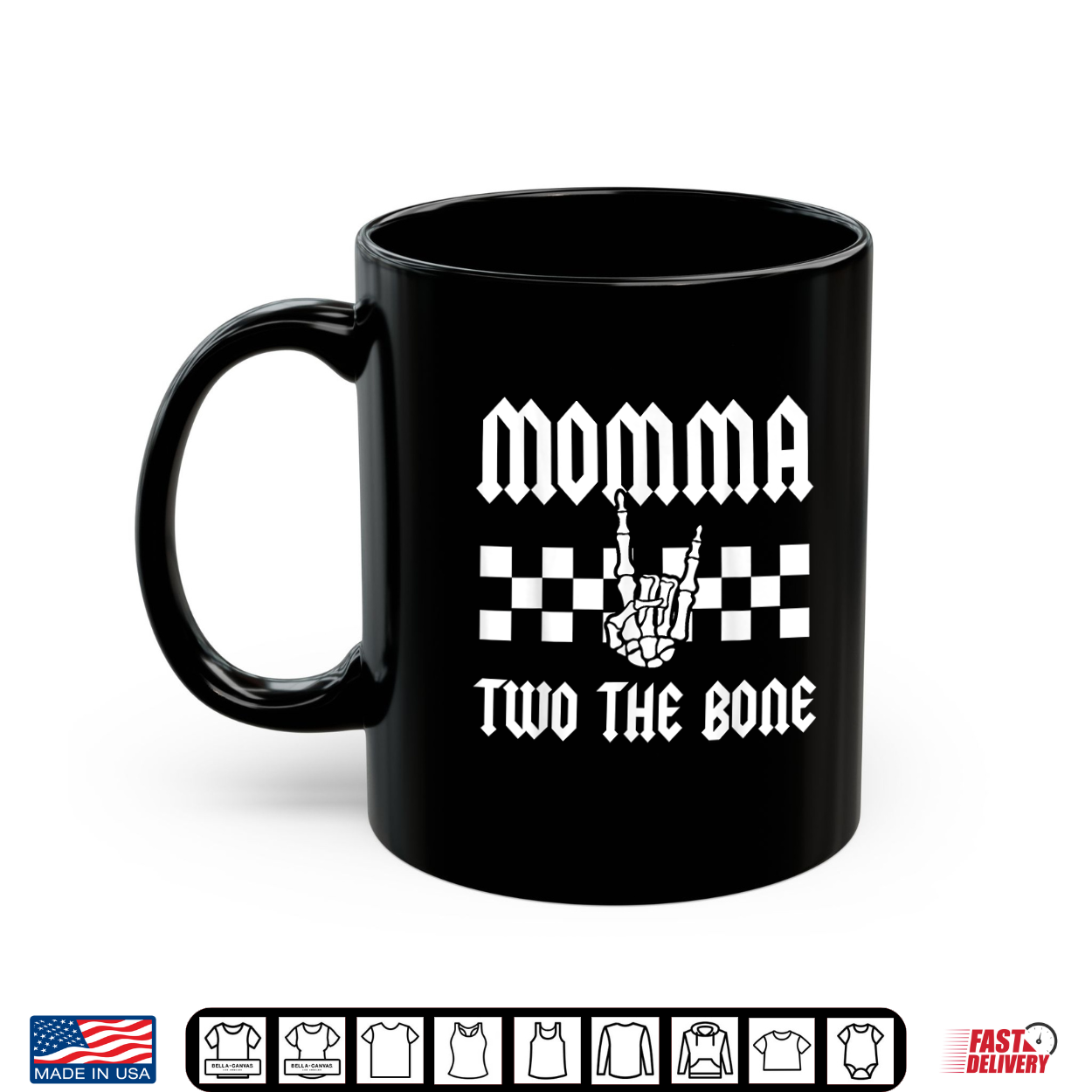 Momma Two The Bone Skeleton Hand 2Nd Birthday Shirt Momma Two The Bone Skeleton Hand 2Nd Birthday Shirt