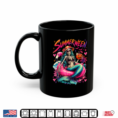 Summerween Skeleton Mermaid Spooky Halloween Shirt 3 Mug Summerween Skeleton Mermaid Spooky Halloween Shirt