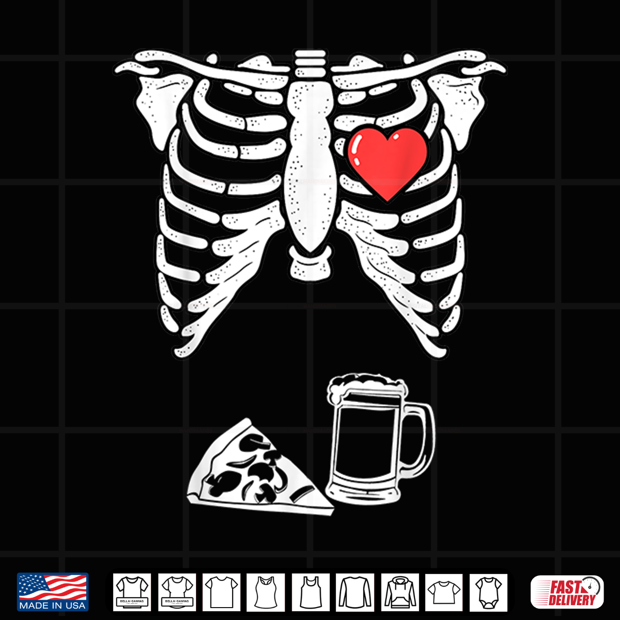Skeleton Pregnancy Pizza Beer X Ray Funny Halloween Soon Dad Shirt Skeleton Pregnancy Pizza Beer X Ray Funny Halloween Soon Dad Shirt