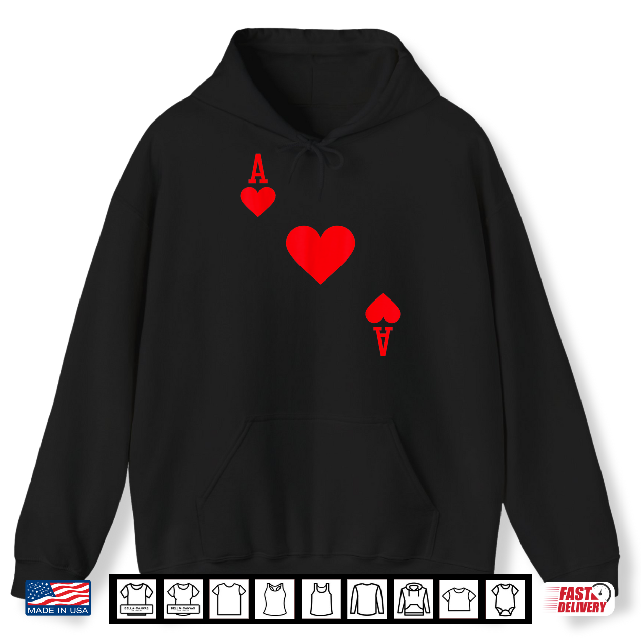 Ace Of Hearts Costume Shirt Halloween Deck Of Cards Shirt Ace Of Hearts Costume Shirt Halloween Deck Of Cards Shirt