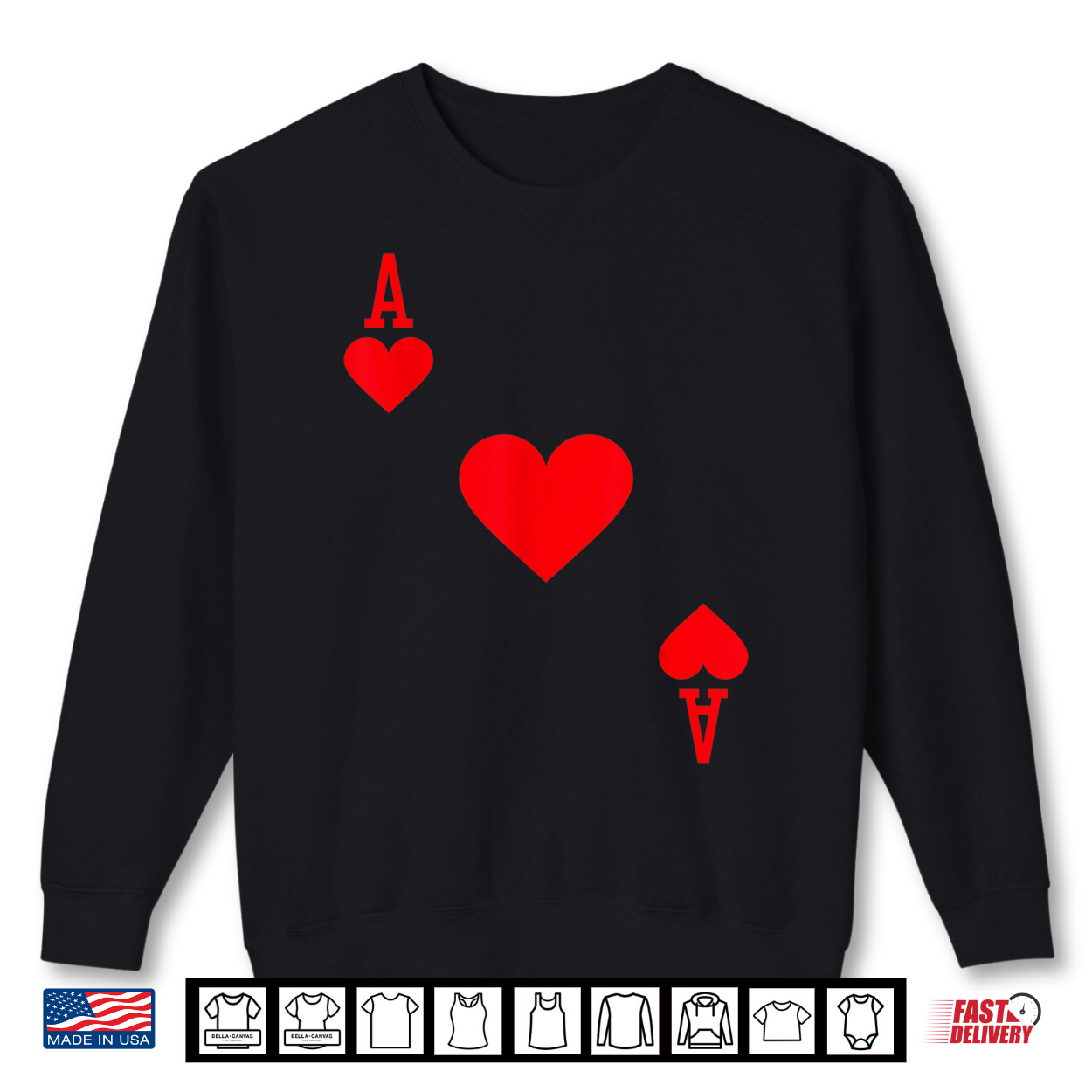 Ace Of Hearts Costume Shirt Halloween Deck Of Cards Shirt Ace Of Hearts Costume Shirt Halloween Deck Of Cards Shirt