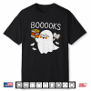 Booooks Ghost Reading Halloween Library Librarian Teacher Shirt