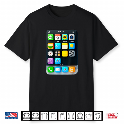 Cell Phone Screen Smartphone Mobile App Halloween Costume Shirt