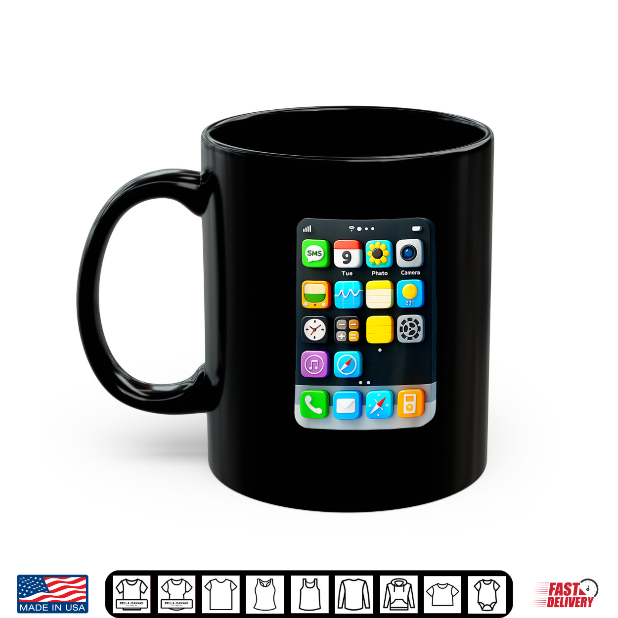 Cell Phone Screen Smartphone Mobile App Halloween Costume Shirt