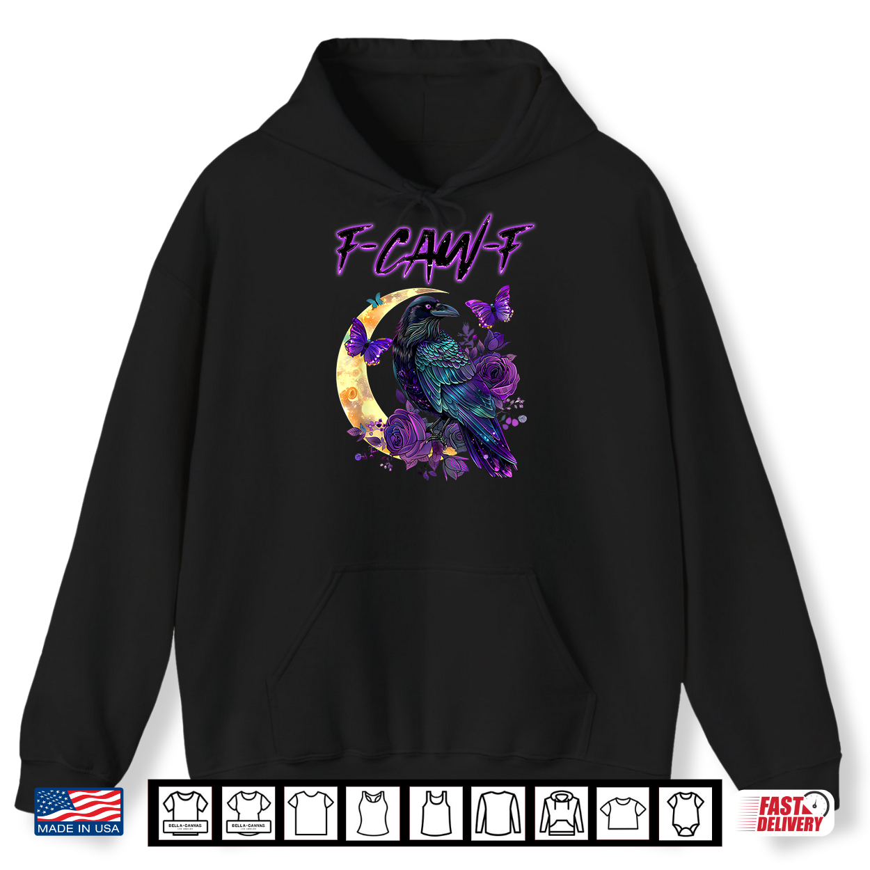 F Caw F Funny Raven Black Crow Spooky Season Halloween Retro Shirt F Caw F Funny Raven Black Crow Spooky Season Halloween Retro Shirt