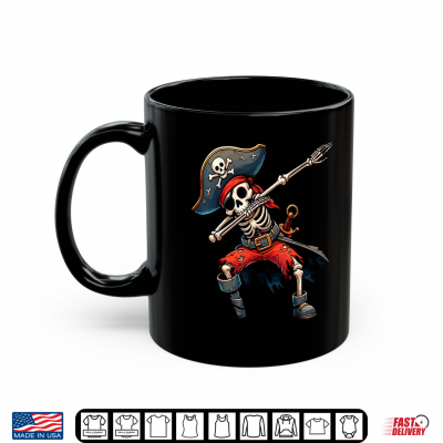 Mug Dabbing Skeleton Pirate Kids Shirt