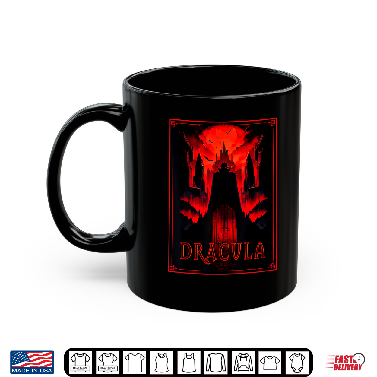 Dracula Gothic Horror Vampire Art  Halloween Vampire Fans Shirt