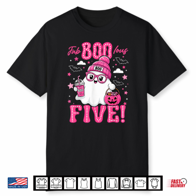 Fab Boo Lous Five Cute Halloween 5Th Birthday Girl Shirt